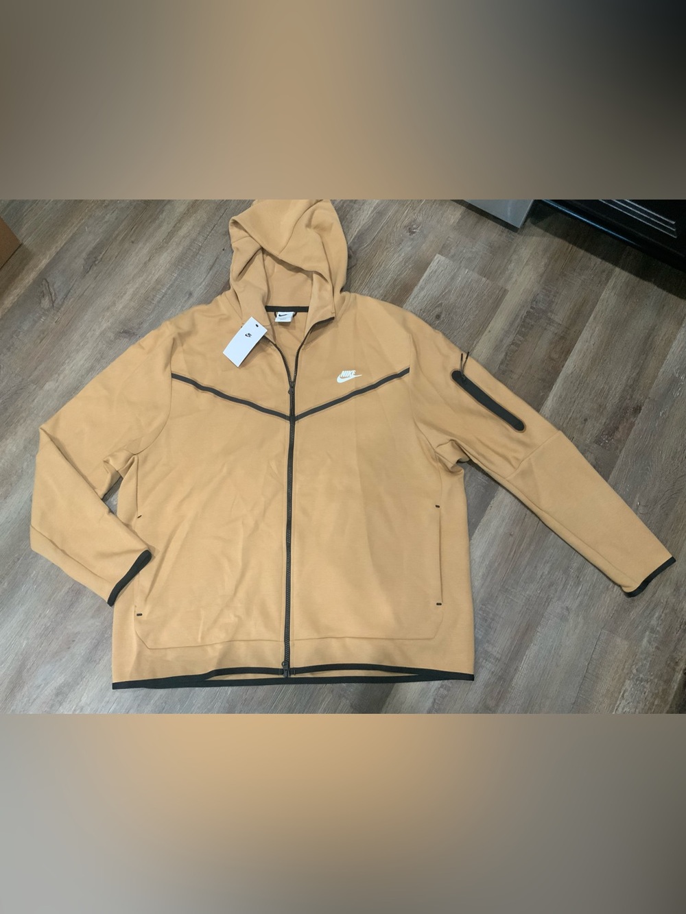 Nike Tech Fleece Windrunner Hoodie Full Zip Elemental Gold CU4489-722 Men's 2XL
